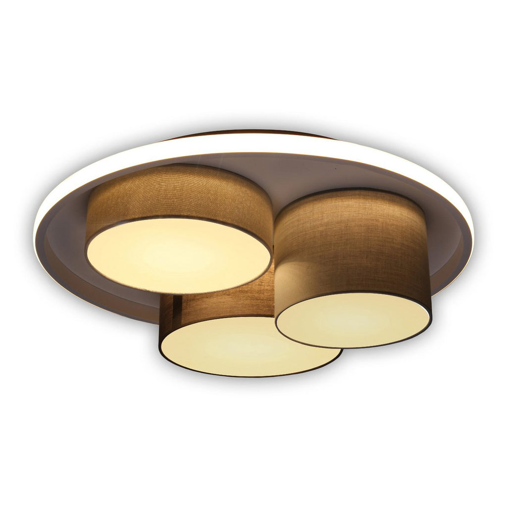 3-geleide plafondlicht Eppan Ø 56 cm grijs
