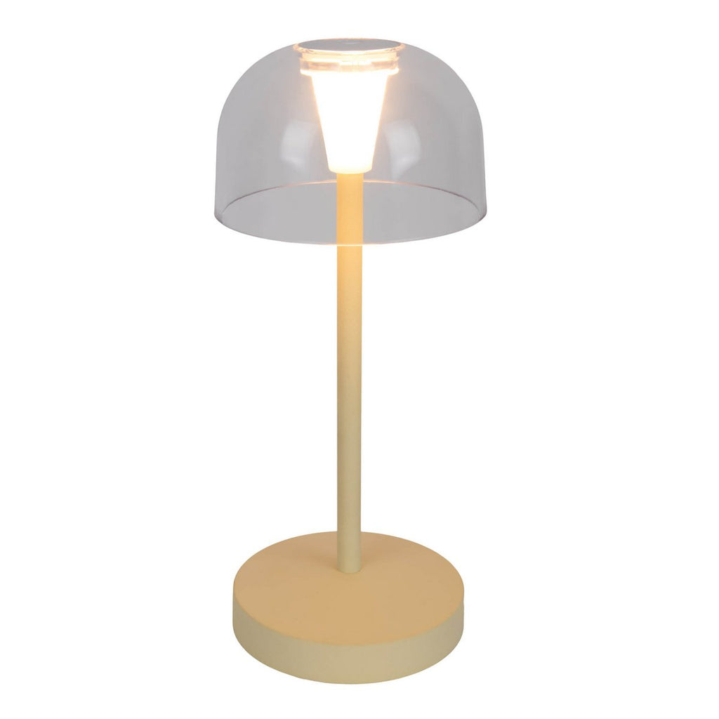Näve Gomba LED-batterijtafellamp Geel 18,5cm