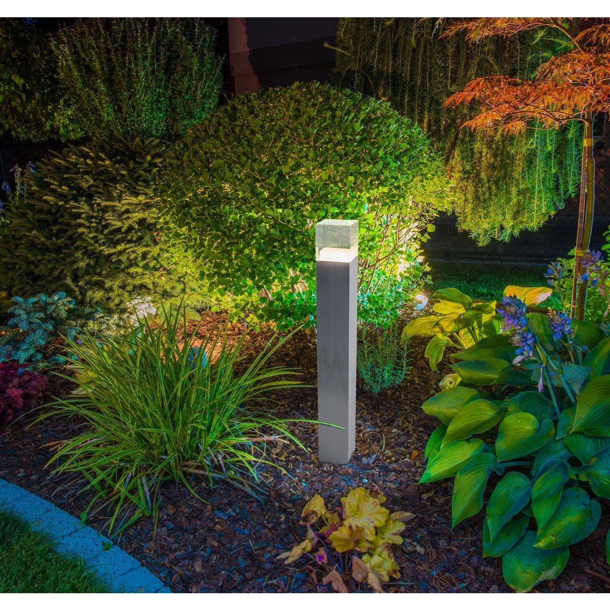 Näve Leah LED Außenleuchte - 62cm Silber