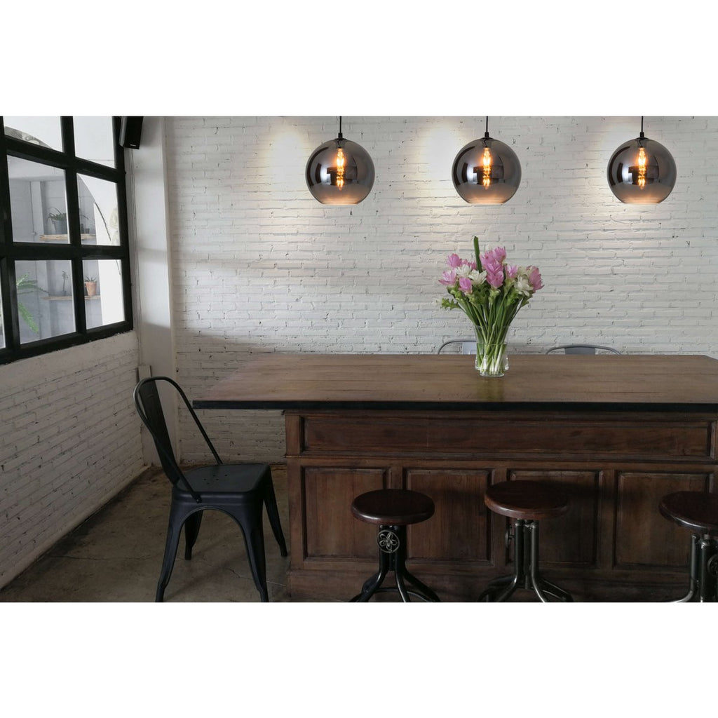 Näve Vaso Hanglamp Rookglas Antraciet 25cm