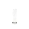 Vaas met diamantvoet in glas - 10x10x29.5 cm transparant