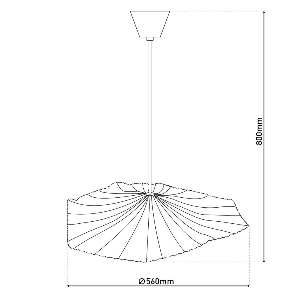 Papieren hanglamp "Gek Papier" Ø56cm Zwart-Goud