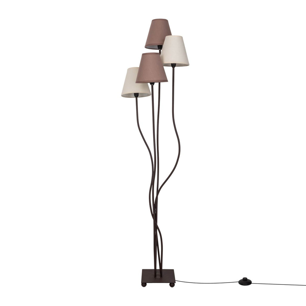 Näve Boho Vloerlamp 4-lamps Beige/Bruin 138cm