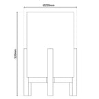 Tafellamp Matilda - Hout Wit 52cm E27