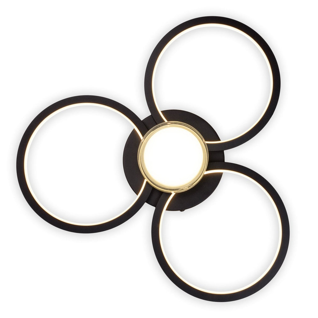 CIMO LED Plafondlamp - Zwart 43.6cm 3100lm