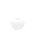 Ronde witte slagroom vaas polyresin 34,5x25,5 cm
