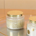Ronde kaars salie gouden deksel - 11,5cm