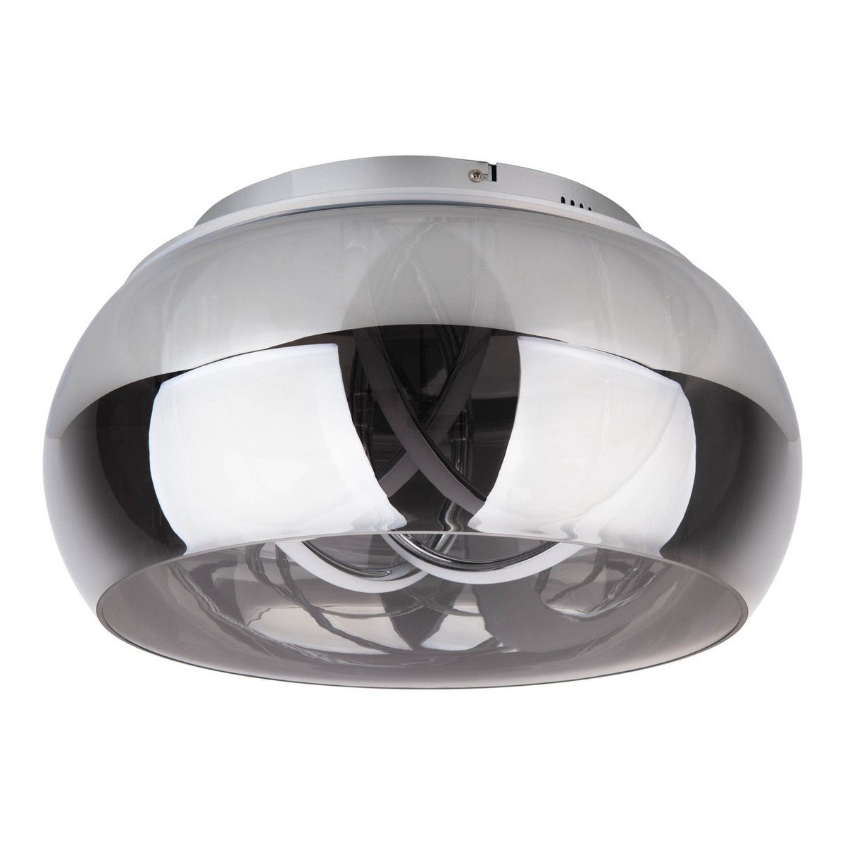 Näve Malou LED Plafondlamp Ø45cm Rookglas