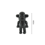 Legende Aap Beeldje - Zwart - 11x7x19cm - Housevitamin