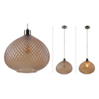 Näve Surrat Glazen Hanglamp 29cm Bruin