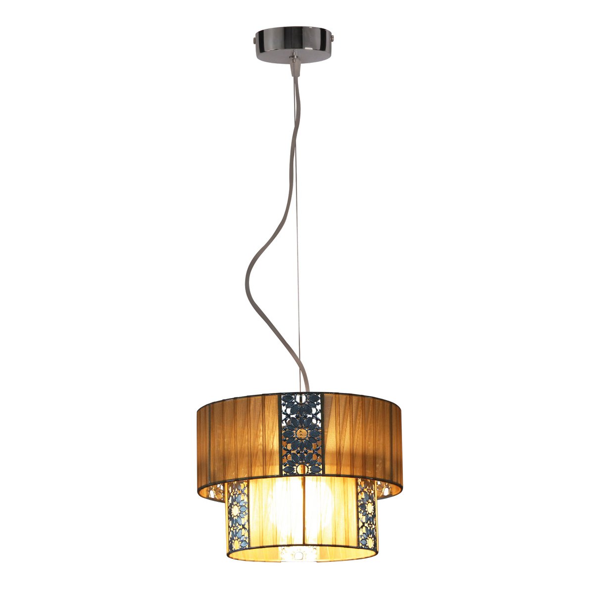 Pori Hanglamp 120cm Ø30cm - Cappuccino E27