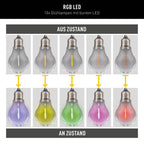 Linda Zonne-buitenkant Lichtsnoer RGB 370cm