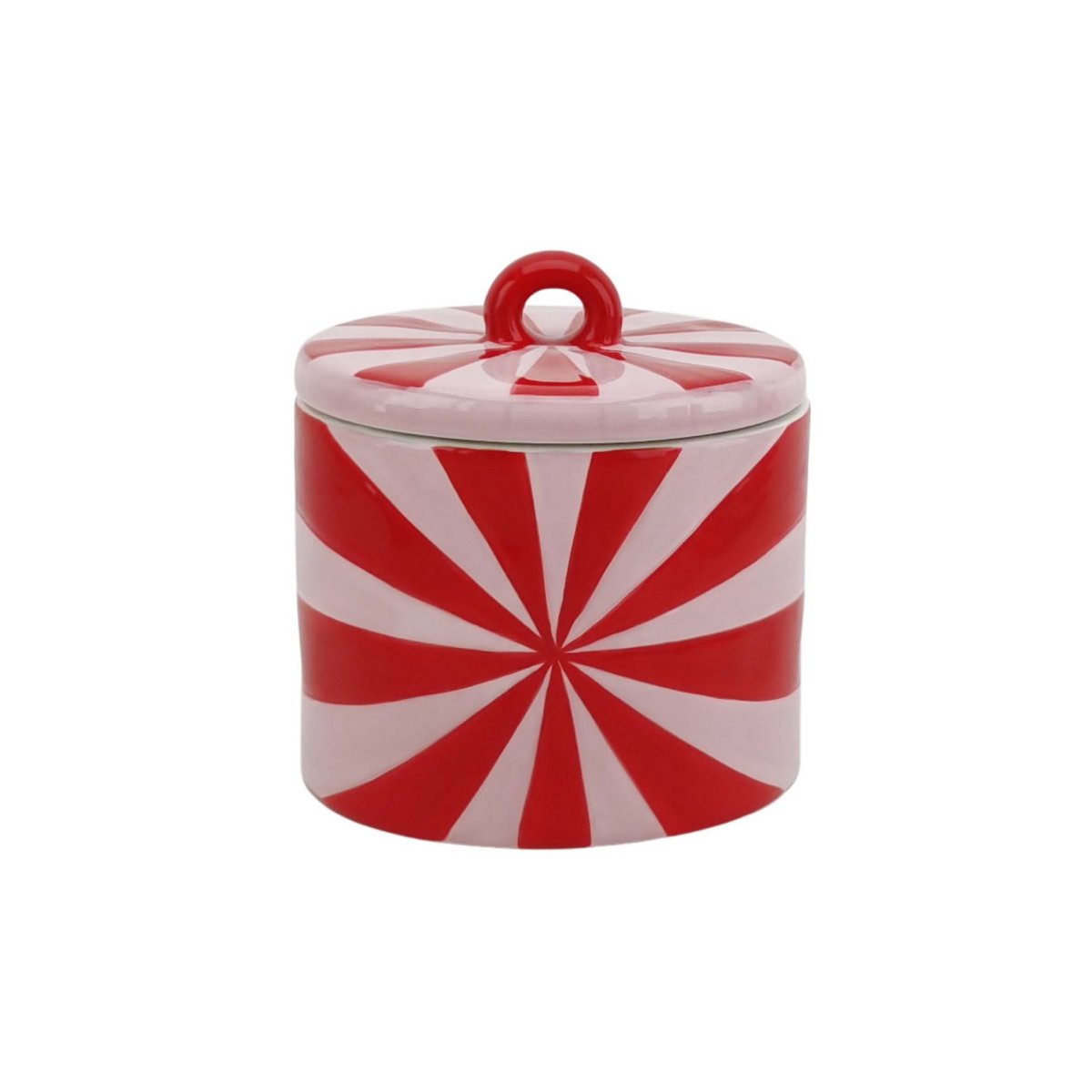 Housevitamin Swirl Voorraadpot - Rood/Roze - Dolomiet 11cm