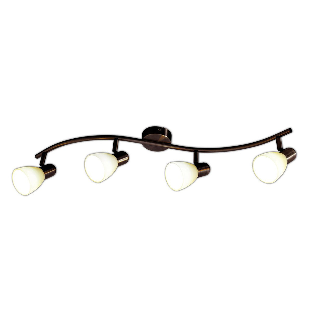 Näve Mestre 4-lichts LED-Wand- Plafondspot Bruin