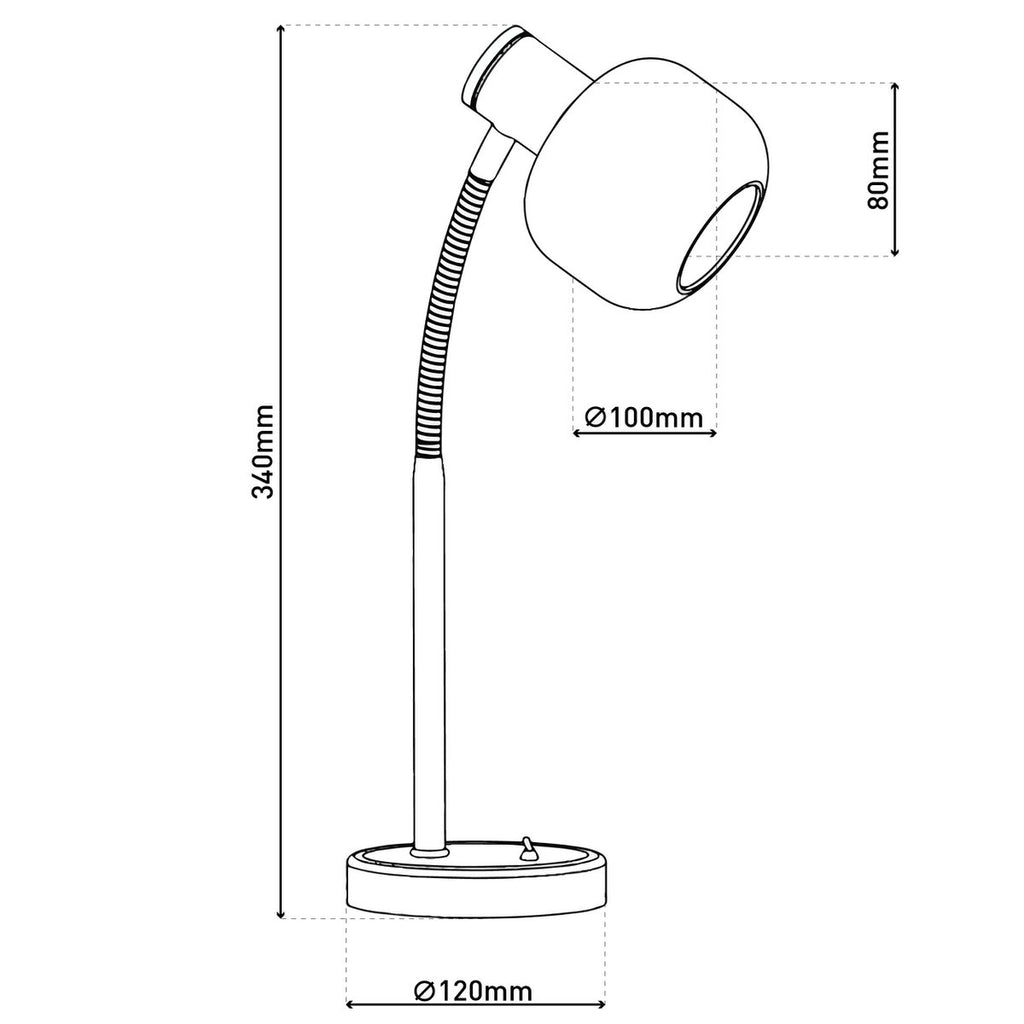 Näve Fumoso Tafellamp - Zwart 34cm