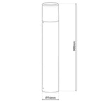 Näve Torcia Buitenpadlicht 80cm Zwart E27
