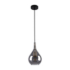 Näve Gota Hanglamp Zwart Rookglas Ø20cm