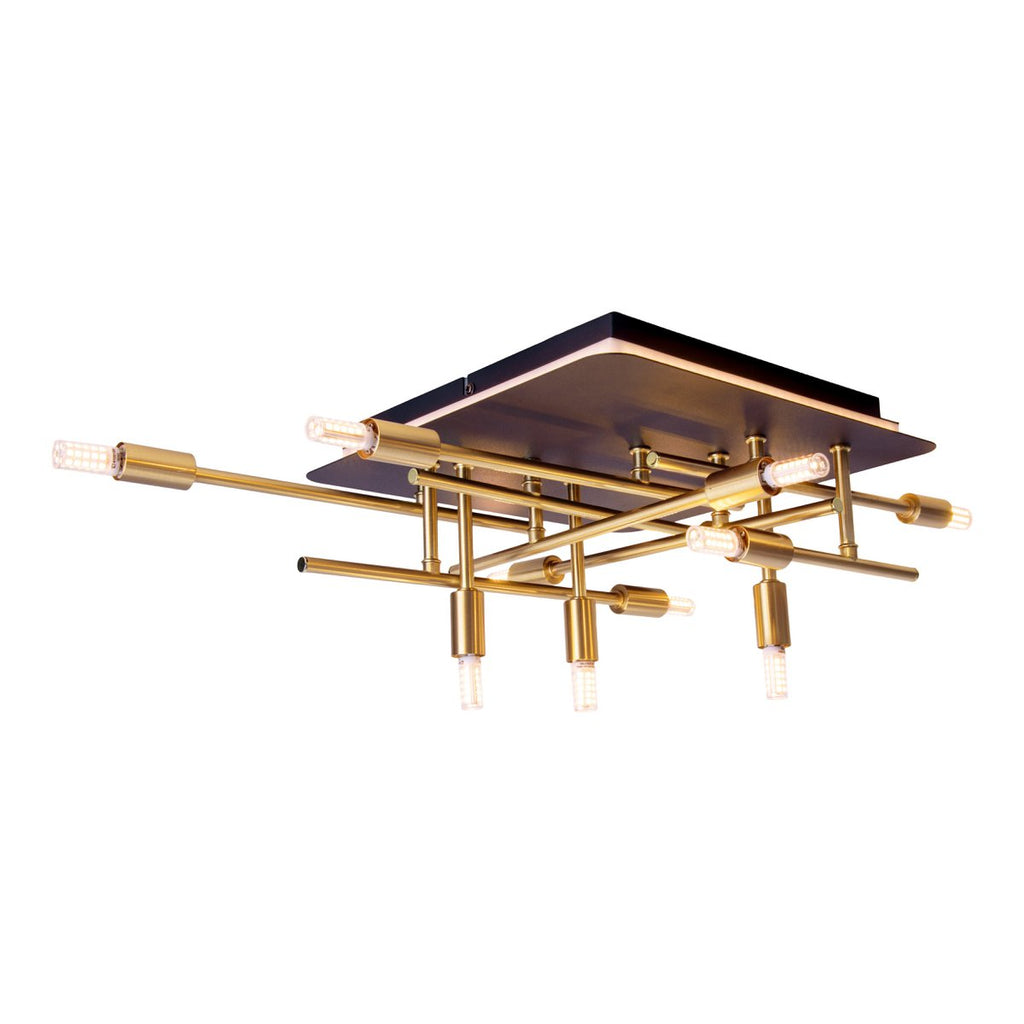 LED-plafondlamp Ancona - Zwart/Goud G9