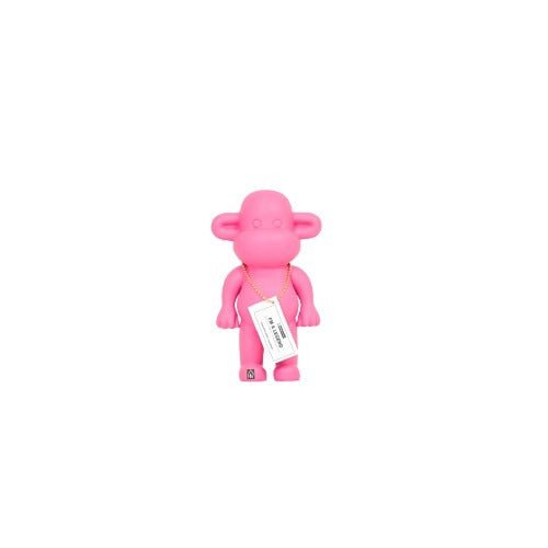 Legende Aap Beeldje - Roze Polyresin - 11x7x19cm - Housevitamin