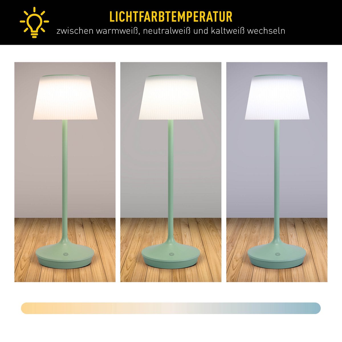 Näve Emmi Solar Tafellamp - Mint 38cm Dimbaar