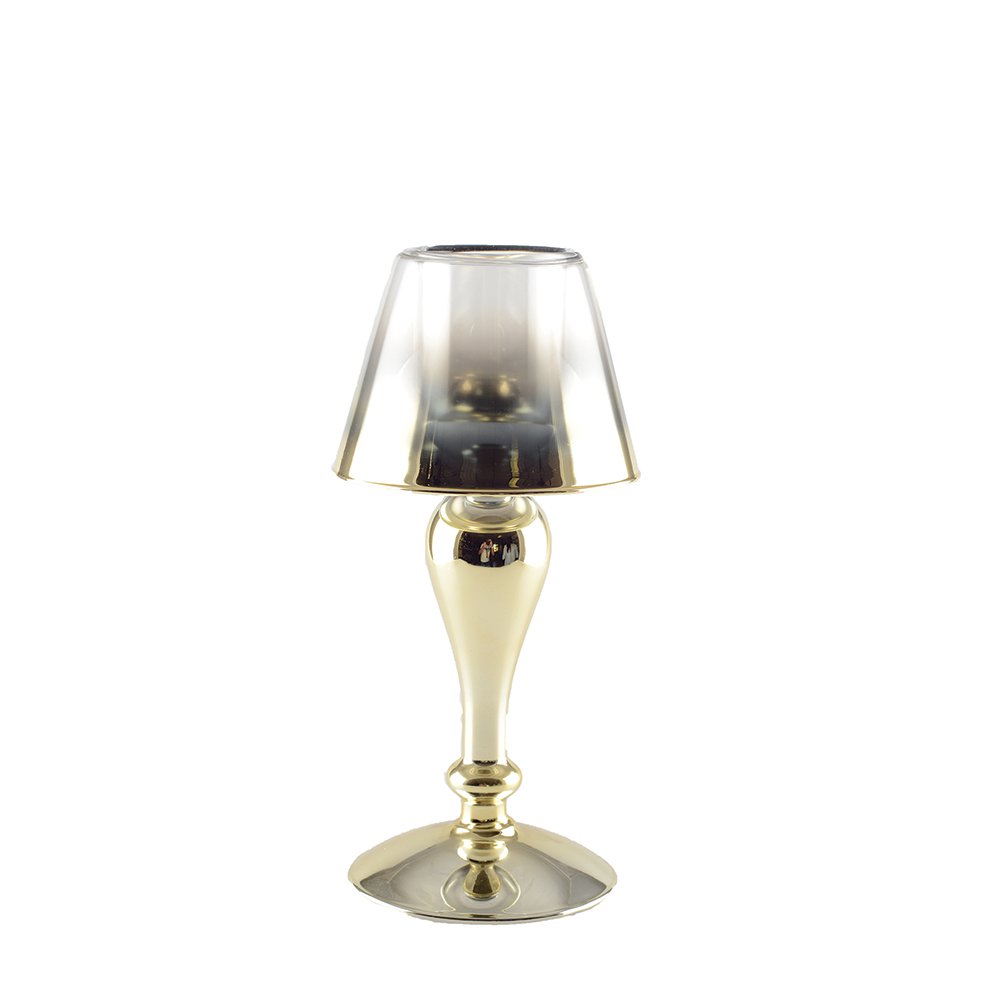 Gouden Kandelaar 12,5x25cm Glas