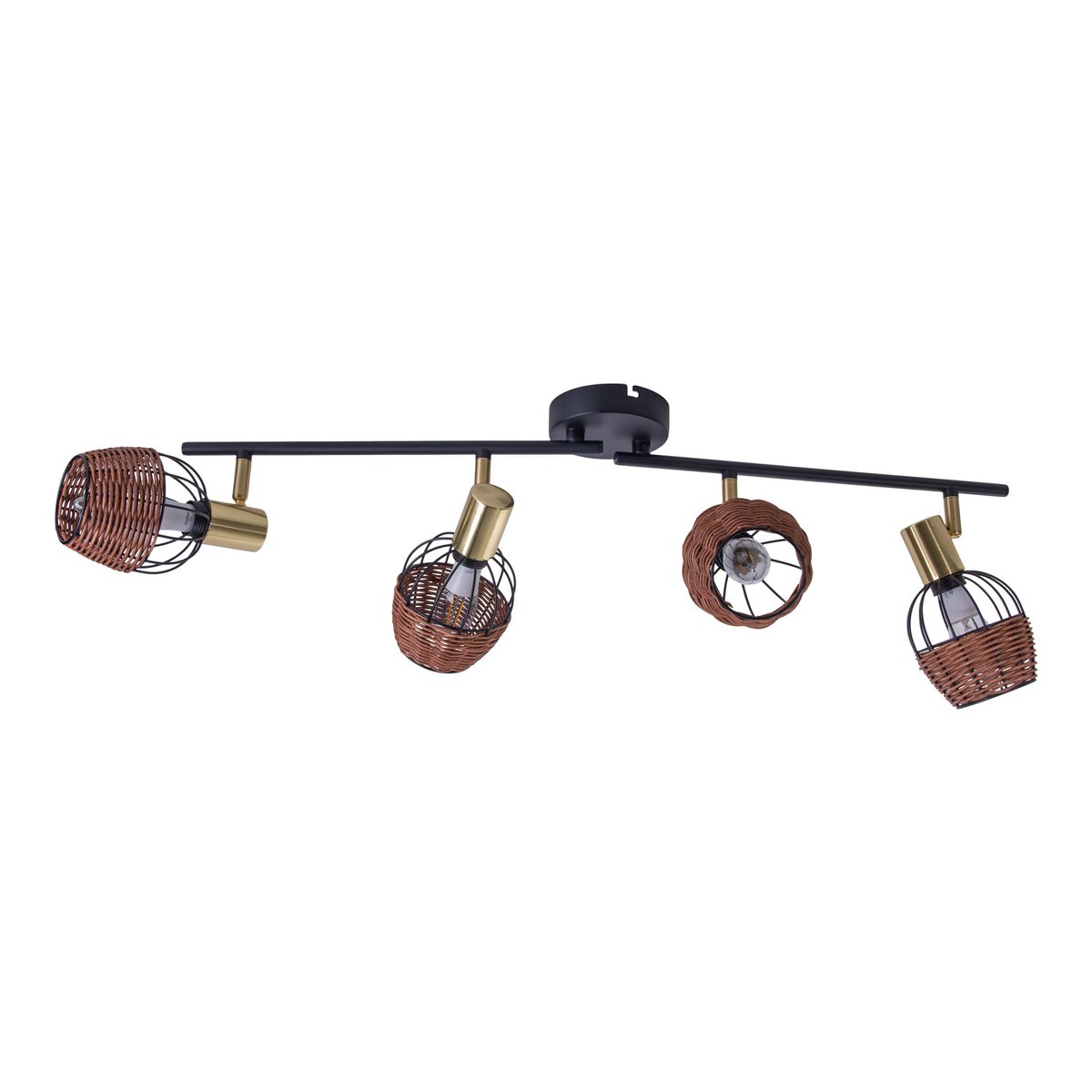 Corbis Plafondlamp - Zwart/Goud 78cm