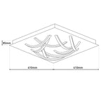 LED Plafondlamp Manchester - Näve Zilver 41cm