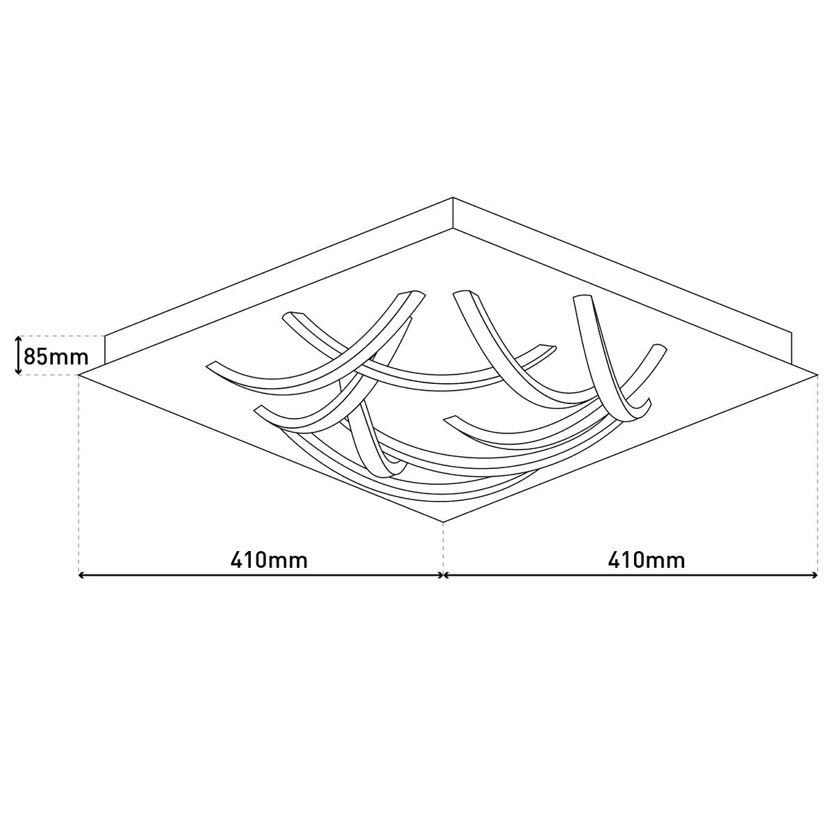 LED Plafondlamp Manchester - Näve Zilver 41cm