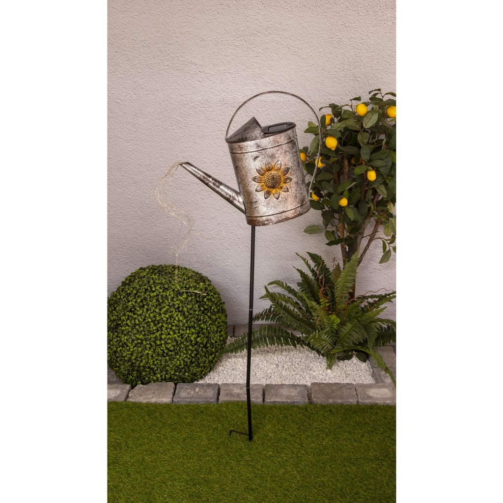 Näve LED Solar Waterhond H:110cm Zilver