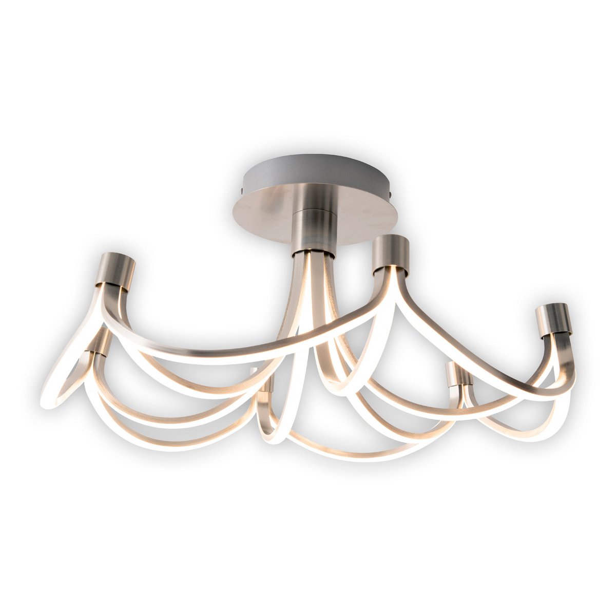Näve Festival LED-plafondlamp 60cm Zilver