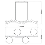 Led hanglamp Tessa amandel 150x110cm