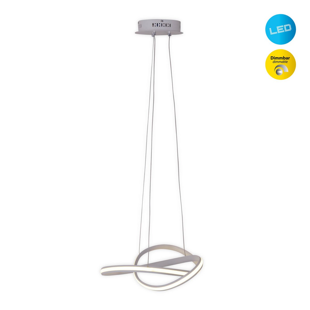 Näve Odrive LED Hanglamp 56cm Zilver