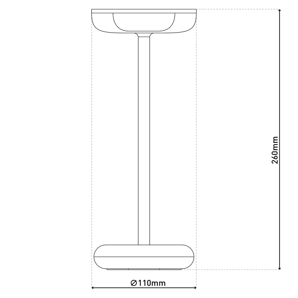 Noteloze tabletlicht "PASI" voor buiten en binnen, gemaakt van metaal en plastic in roze, dimbaar, met aanraking en geheugenfunctie, ca. 26 cm hoog