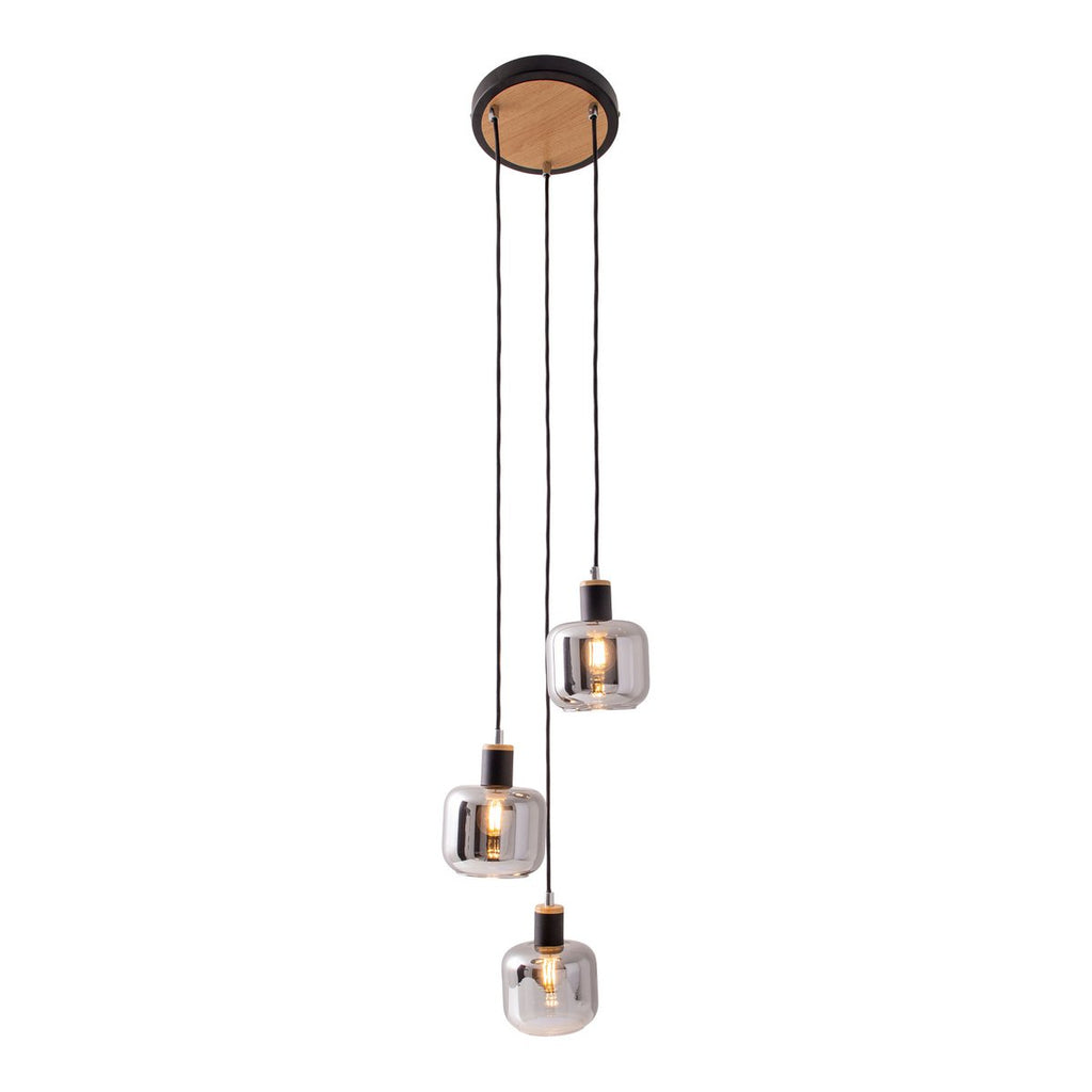 Näve Fumoso Hanglamp - Zwart Metal Glas
