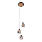 Näve Fumoso Hanglamp - Zwart Metal Glas