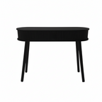 Bijzettafel Zwart MDF 100x33x76cm Opbergmeubel