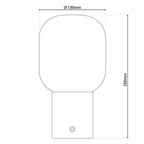 Draadloos Tafellicht Albero - Wit 25cm