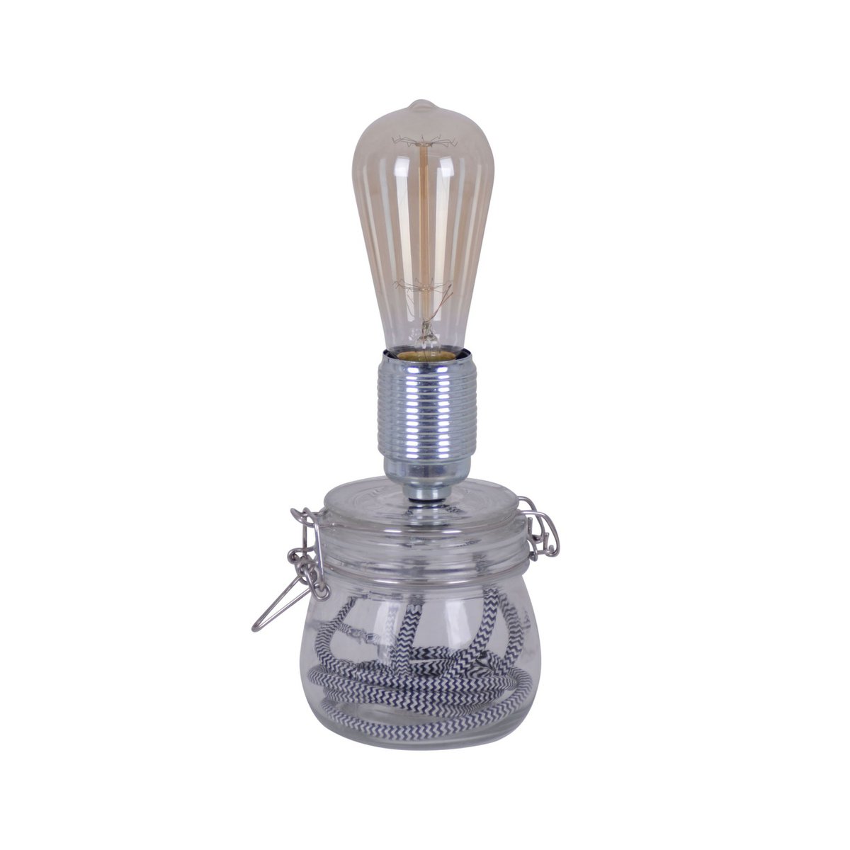 Näve Tafellamp - Glas/Metaal 20cm Wit