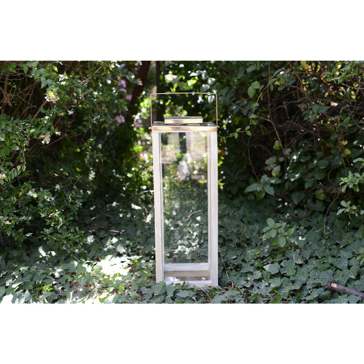 Grote glazen lantaarn 25x25x71cm - AULICA transparant