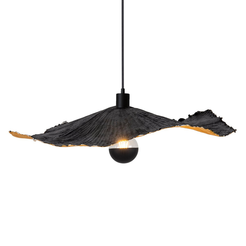 Papieren hanglamp "Gek Papier" Ø56cm Zwart-Goud