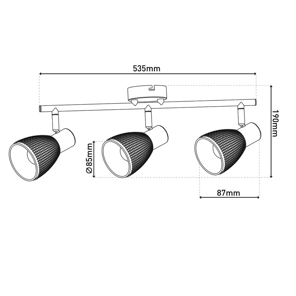 Näve Lindita Spotwandlamp 53,5cm