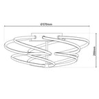 LED-plafondlamp Rizado Ø57cm Näve - Nikkel