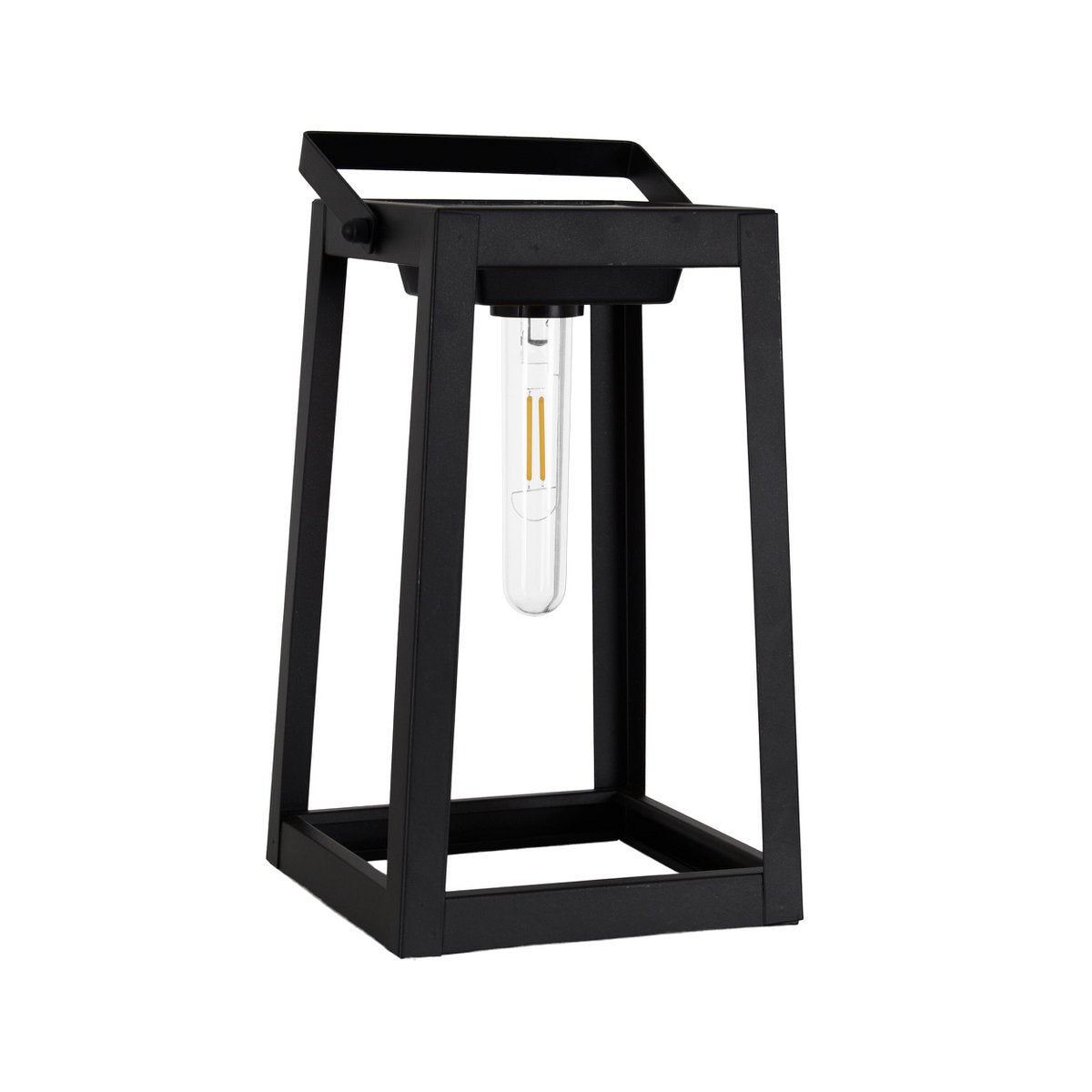 LED -decoratieve lamp, voor buiten, decoratie metaal en plastic in het zwart, met geïntegreerde LED