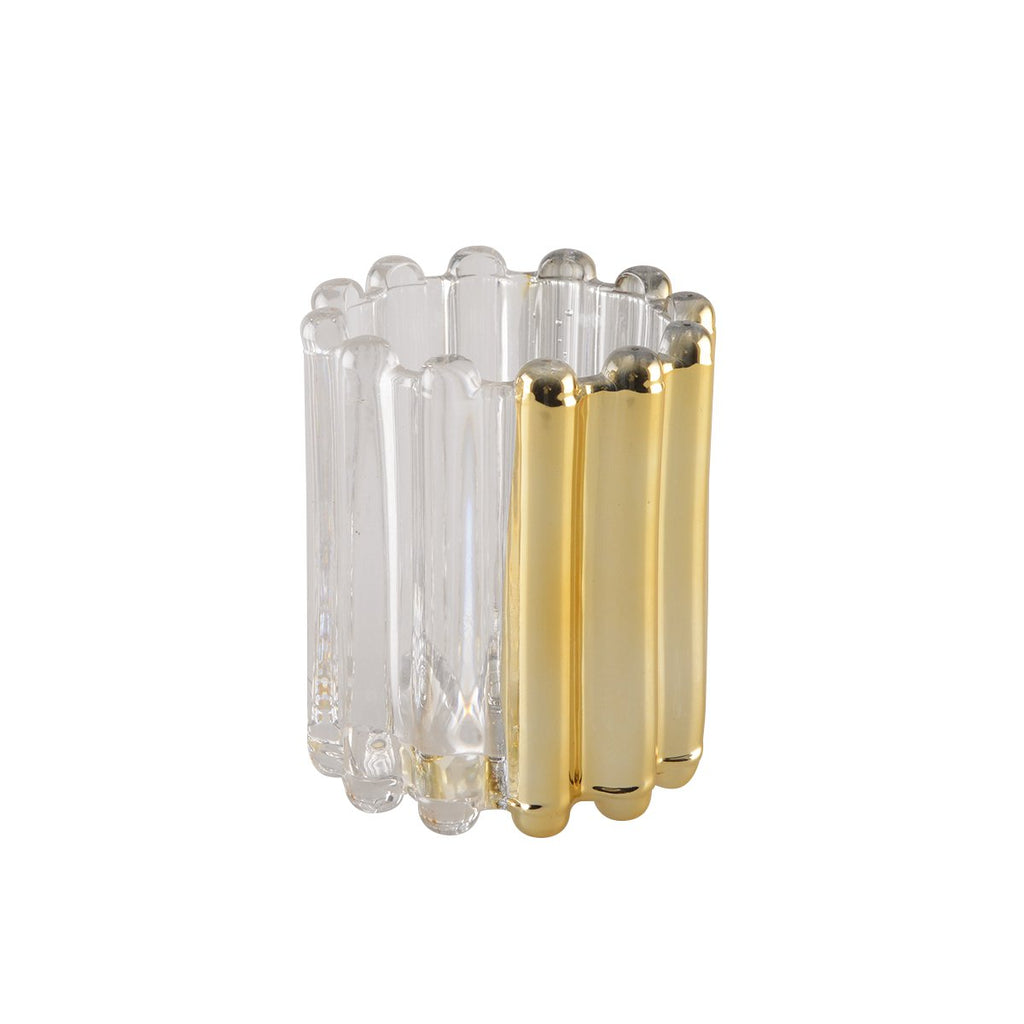 Raye Moi Golden Booker Kandelaar - Goud Glas 9,5cm