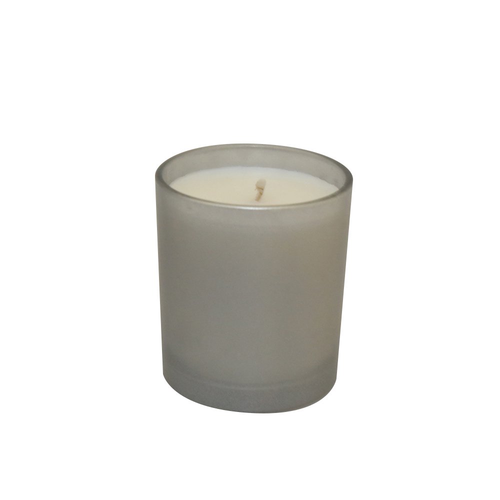 Zilveren vanillekaars 7x7x8cm - Elegante parfumkaars