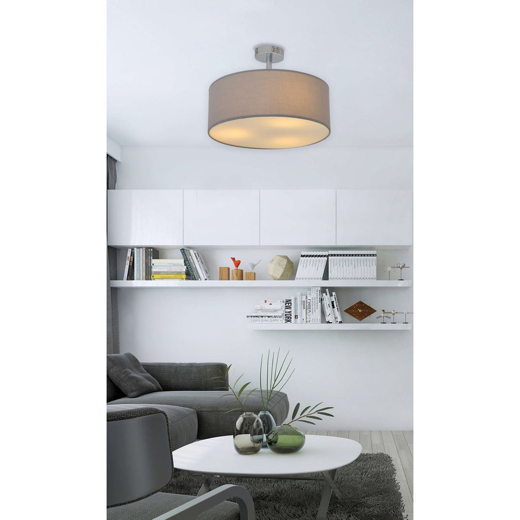 Näve Textielplafondlamp "New York" Grijs 40cm