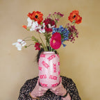 Vaas 'FUCK' - Roze Keramiek - 17x17x27cm Housevitamin