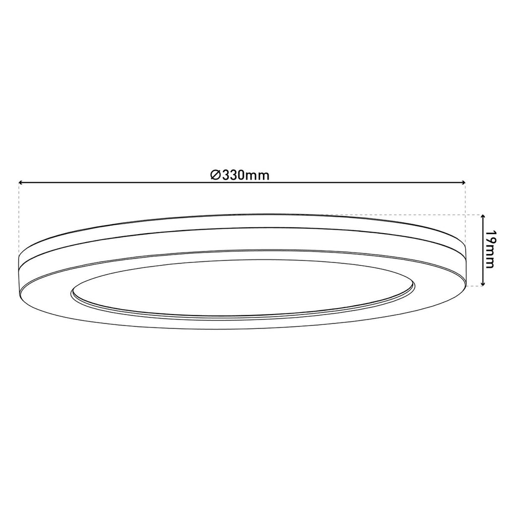 Näve Bonus LED Plafondlamp 33cm Zwart