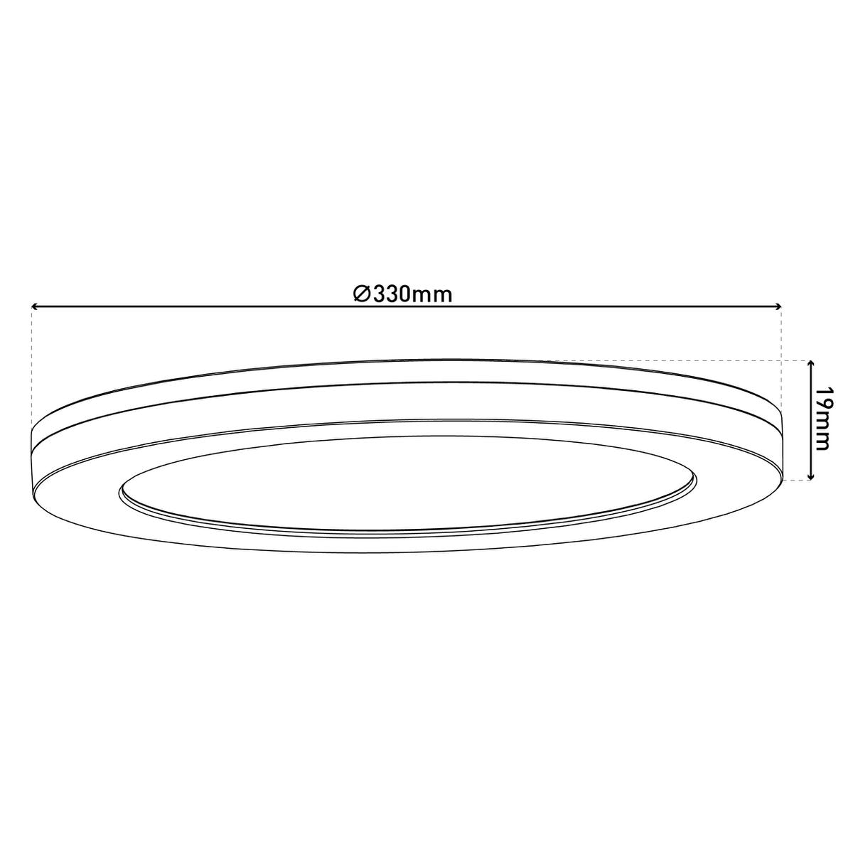 Näve Bonus LED Plafondlamp 33cm Zwart