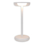 Noteloze tabletlicht "PASI" voor buiten en binnen, gemaakt van metaal en plastic in wit, dimbaar, met aanraking en geheugenfunctie, ca. 26 cm hoog
